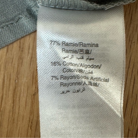 NWT MINICLASIX 2 Piece Woven Striped Shirt and Pant Set Sage Grey Size 12M - Picture 14 of 16